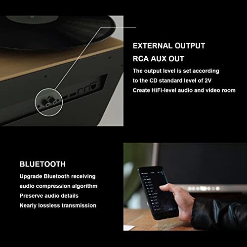 Tourne-Disque Vinyle Haut-Parleur Bluetooth Intelligent Rétro LP Record Wood Player Platines AUX 3.5 - Les Beatles, Paul McCartney, John Lennon, RIngo Starr, George Harrison Tourne-Disque Vinyle Haut-Parleur Bluetooth Intelligent Rétro LP Record Wood Player Platines AUX 3.5 – Image 7