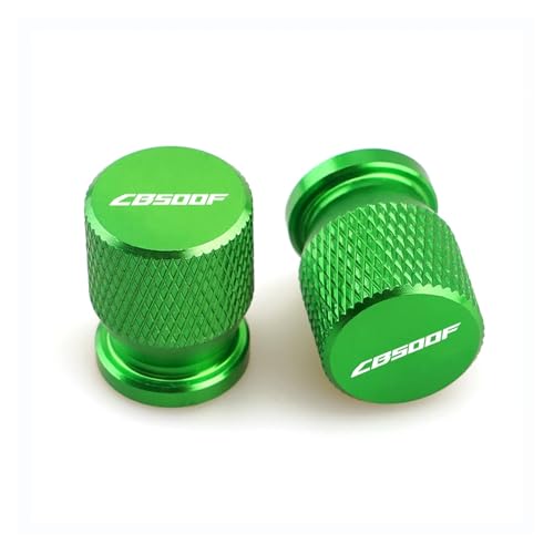 Motorrad Ventilkappen Für Hon@&da Cb500f Cb500x CB 500F 500X 2 Stück Reifen Ventil Kappen Stem Luftdichte Abdeckung Stecker CNC Motorrad Zubehör 2023(CB500F Green)