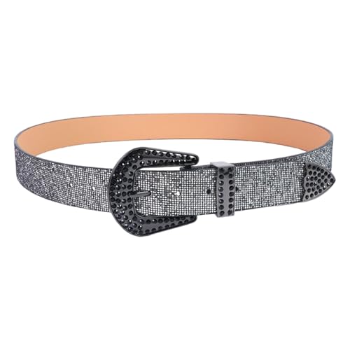 Elegant Rhinestones Belt Adjustable PU Leather Waist Belt Fashion Waistband for Party and Wedding Outfits4