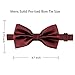 Alizeal Mens Solid Mini Squares Formal Banded Bow Ties (Maroon)
