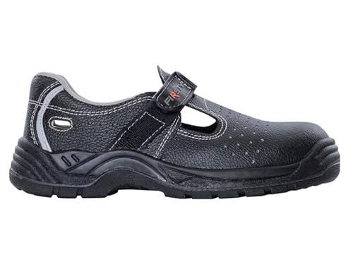 Ardon Sicherheitssandale FIRSAN S1P Stahlkappe Leder schwarz (Schwarz, EU...