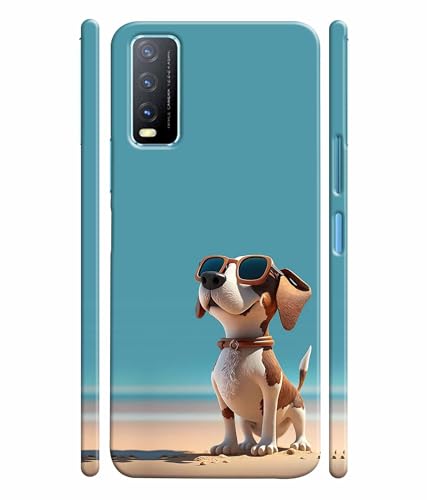 Image of Cute Pet Dog Lover Printed Hard Back Case Cover & Compatible for Vivo Y20 / Vivo Y20i (Multicolor) - D1814