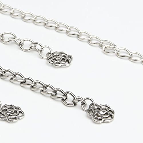 Vintage Metal Carving Chain Belt Adjustable Waist Chain Belt for Women Girls Belly Chain Jewelry4