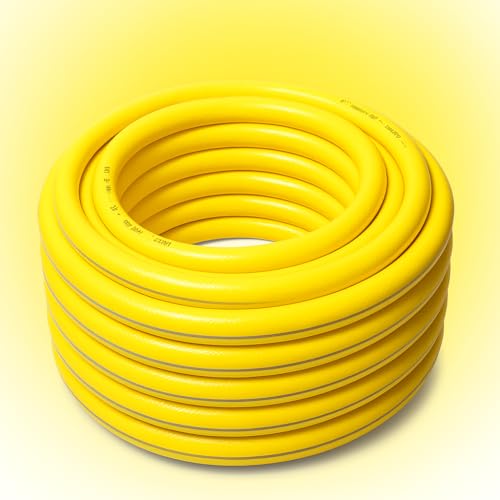 Gartenschlauch 1 Zoll Wasserschlauch 20m / 30m / 50m Gelb oder Grün Hochdruck & UV-beständig (Gelb 30m)