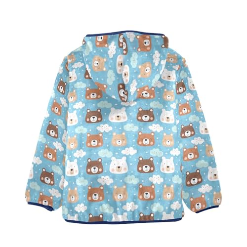 Cute Bear Boys Fleece Coat,Children's Zip-Up Hoodie Jacket,Baby Warm Fashion Outerwear 3-10T,A1134452