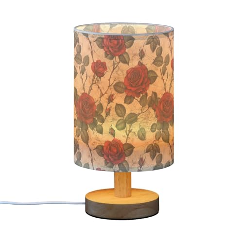 Lámpara USB Retro Roja Rosa para Mesa de Noche miniatura 2
