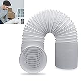  Honeyhouse Tubo de salida de aire de PVC, adaptador de aire acondicionado, 1,5 m/2 m, diámetro de 150 mm/130 mm, fácil montaje, flexible y ligero, manguera de salida para aire acondicionado y secadora