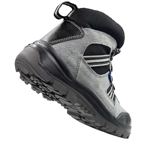 Allen Cooper AC 82153_1157_08 Hi-Ankle Safety Shoe (Grey, Size 8 UK/India)