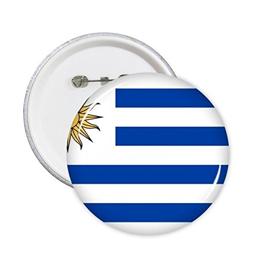Badge Uruguay drapeau national rond de taille moyenne lot de 5 pièces