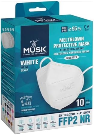 5 Layer Meltblown Protective Mask for Adults (Individually packed - Pack of 10) Made in Turkey