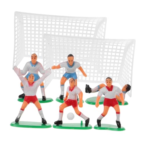 POPETPOP 1 Juego Adornos de decoración del equipo de fútbol decoraciones de pastel de fútbol decoración de pastel de fútbol mini fútbol primeros de la magdalena de deportes