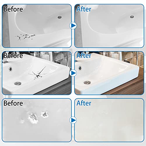 Tile and Shower Repair Kit, Waterproof and Leak-Proof Bath Repair Kit to Repair Scratches, Holes, Cracks, 200g Tub