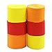 Orange Red Yellow Crepe Paper Streamer Rolls Hanging Party Decoration Total 490-Feet, 6 Rolls, Theme Party Streamer for Celebration DIY Art Project Supplies, Autumn Fall Thanks Giving, by BllalaLab
