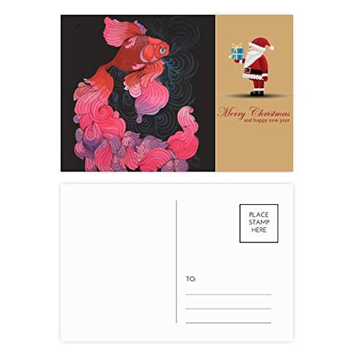 Cartes postales Cyprinoïde design Père Noël lot de 20 illustrations haut de gamme