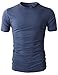 H2H Mens Casual Slim Fit Short Sleeve Marble Color Crew-Neck T-Shirts DARKBLUE US L/Asia XL (KMTTS0379)