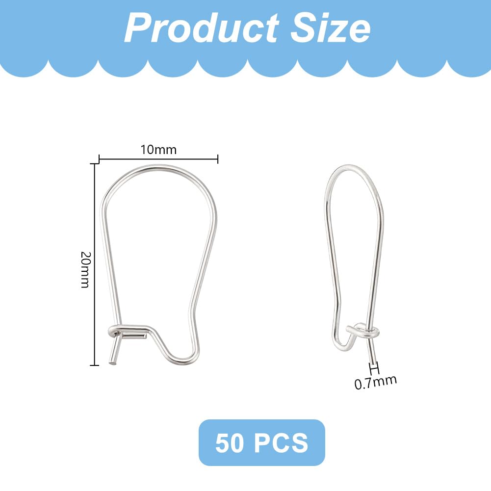 Pandahall 20pcs Stainless Steel Earring Hooks - Mixed Color Ear Wires For DIY Jewelry Making