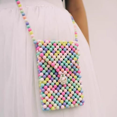 Image of SHESRA Luxury Pearl Chain Bag Purse, Shoulder Crossbody Evening Bag for Party