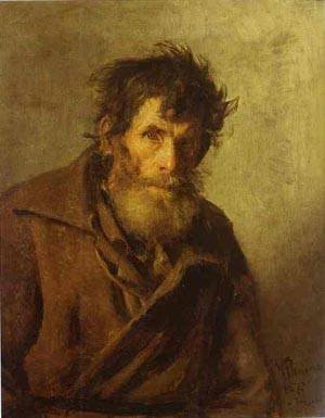Peinture à l'huile A Shy Peasant 1877 Ilya Repin pour réchauffer un intérieur trop blanc