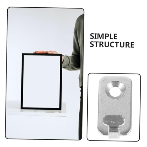Image of Healifty 20pcs Painting Hangers Hooks Picture Hanging Nails Mirror Clips for Wall Mounting Picture Hanging Tool Frame Hangers Mirror Repair Hardware Poster Hanger Stainless Steel Silver