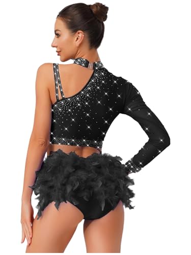 Ensemble de danse lyrique en strass pour briller sur la glace