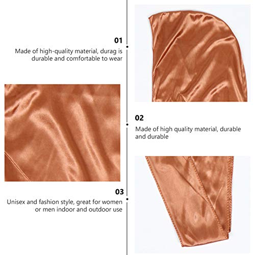 Lurrose 8Pcs Cauda Longa Pirata Boné Respirável Durag Headwraps Turbantes Cabelo Tranças Dreadlocks