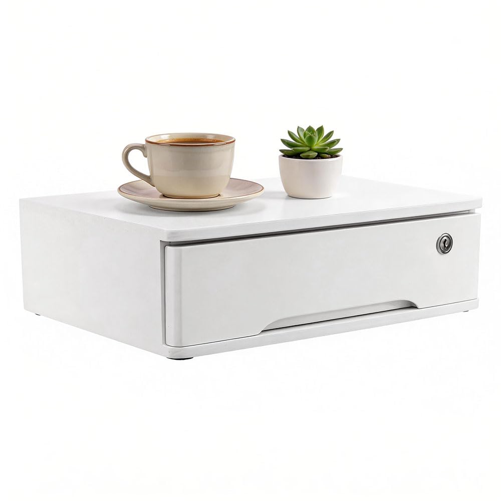 Weglae Desktop Storage Box,Desk Organizer Drawer,Desktop Organizer,Office Supplies Drawers Organization with Lockable Drawer for Office,School,15.75 *