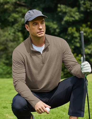 COOFANDY Men's Quarter Zip Pullover Sweatshirt