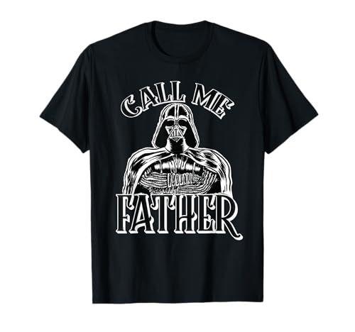 T-shirt Star Wars Darth Vader Call Me Father noir en coton pour Homme