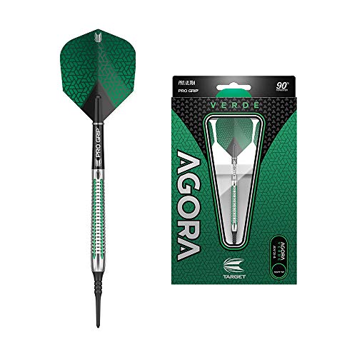 Target Darts Agora Verde 90% Tungsten Soft Tip Darts Set Dardos de Punta Blanda, 18 g Cover