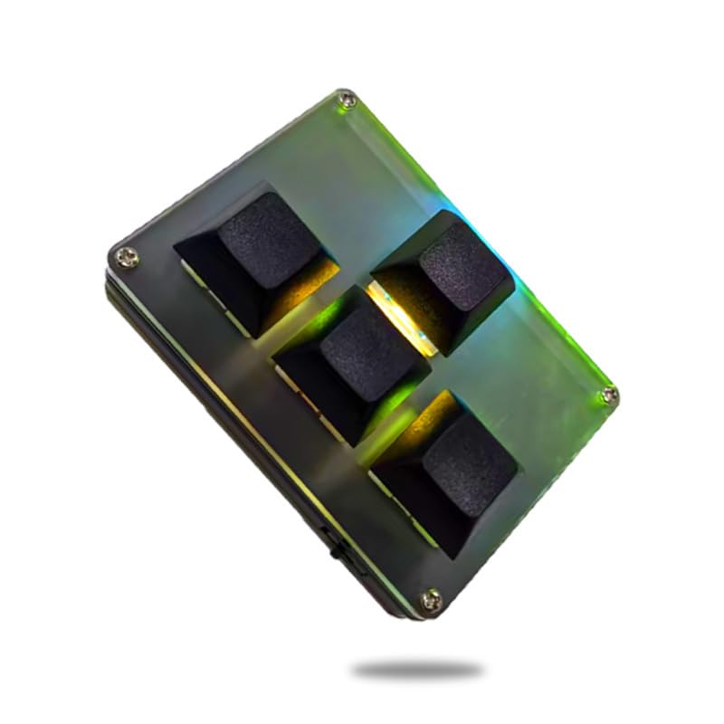 Clavier personnalisable sans fil à 4 touches RVB Bluetooth hotswap - 6