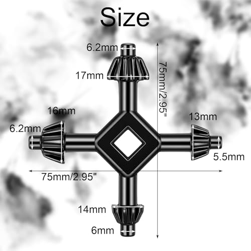 2Pack Drill Press Chuck 4 in 1 Drill Chuck Key 1/4\" 3/8\" 1/2\" 5/8\" Sizes Universal Chucks Key, Compatible with Most Drills Press & Power Tool Chucks