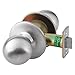 Knob Lockset, Passage, Dull Stainless
