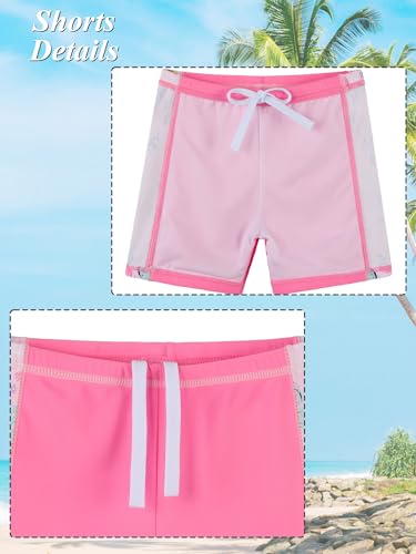 Image of Girls Two Piece Swimsuit Floral UPF 50+ Rash Guard Set Kids Beach Swimwear