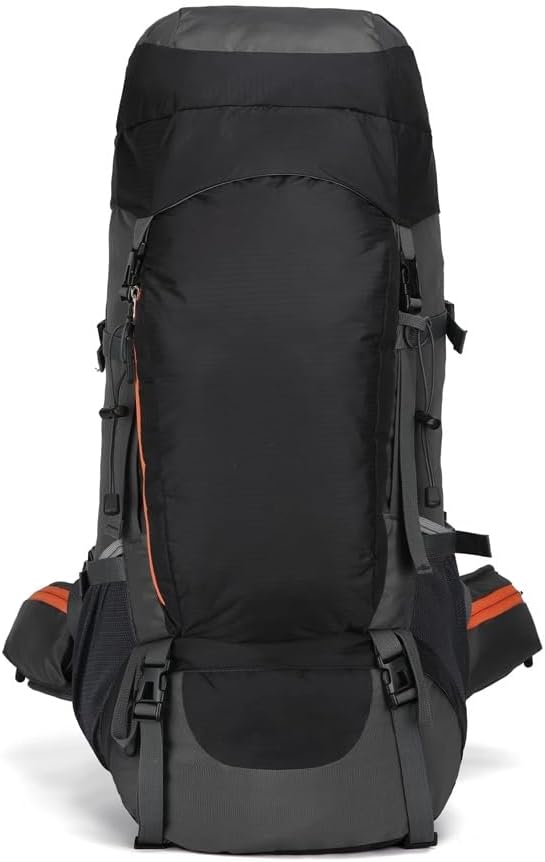 65L Water-resistant Hiking Backpack with Rain Cover Outdoor Sport Travel Daypack For Camping Touring Climbing