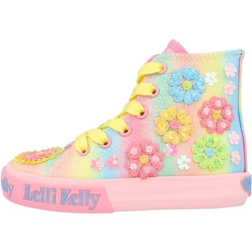 Francesca Mid Lilac Canvas Shoe with Beads and Sequins Easy-Fit Side Zip4