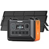 OUPES 2400W Solar Generator with 2pc 240W Panels Included, Portable LiFePO4 Power Station w/ 5 2400W AC Outlets for Outdoors Camping RV High-Power Appliances Emergency