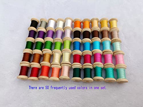 Jinmaya Silk Mulberry Silk Thread For Diy Handmade Embroidery 50 Colors Spools Cross Stitch Needle Point Handicraft Supply Chinese Suzhou Embroidery Silk thumb #1