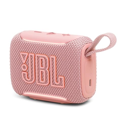 Image of JBL Go 5 - Ultra-Portable Waterproof & Drop-Proof Speaker with JBL Legendary Sound & Ambient Edge Lighting, AirTouch Instant Stereo Pairing or Link Multiple Compatible Speakers via Auracast (Pink)