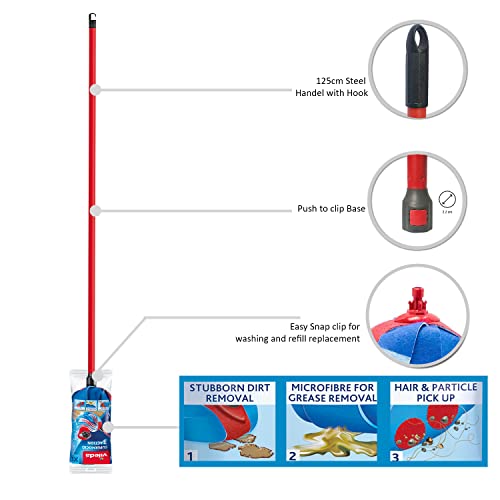 Vileda Super Mocio Triple Action 3D Telescopic Steel Cleaning Tools