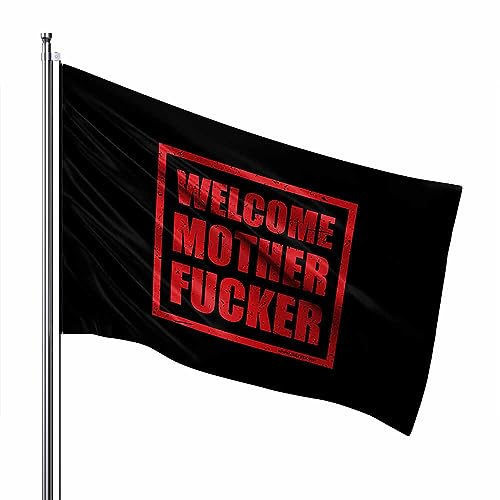 Bandera Welcome Motherfucker de 152x244cm para fachadas aburridas
