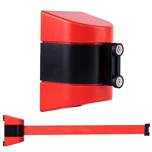 Cinta de barrera retráctil magnética, cinturón cola seguridad montaje en pared 5M for control multitudes(5m)