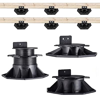 Height-adjustable Stilt Bearings, Stilt Bearing for Patio Plates, Plate Bearings Suitable for Aluminium, WPC, Wood Decking Buogint