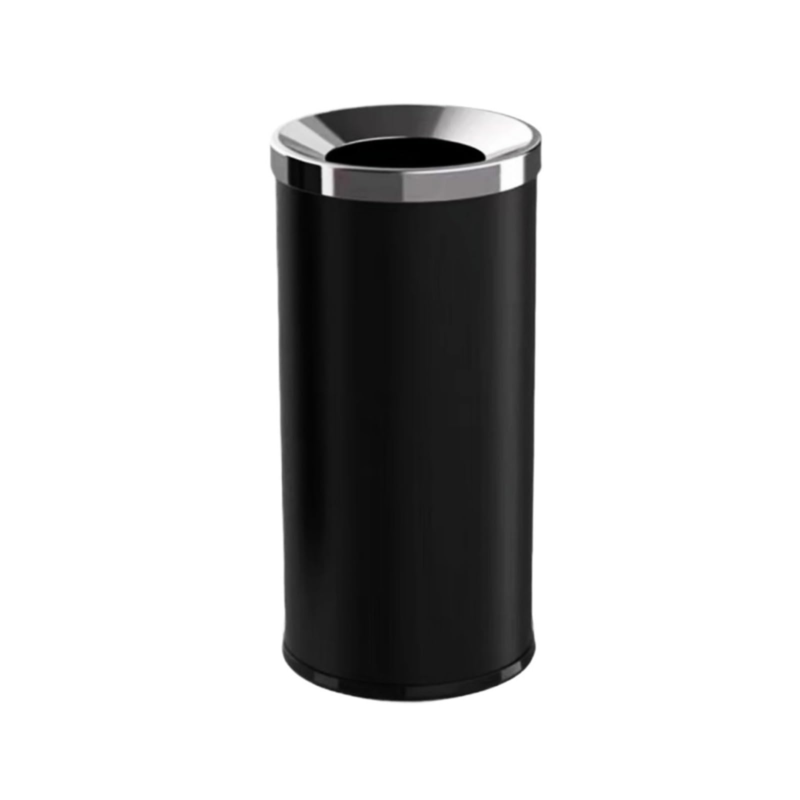 Cubo de basura y residuos para interiores de cocin Baño Con Bote De Basura Tapa Abierta Dormitorio Sala Estar bote de basura(Negro,Grande)