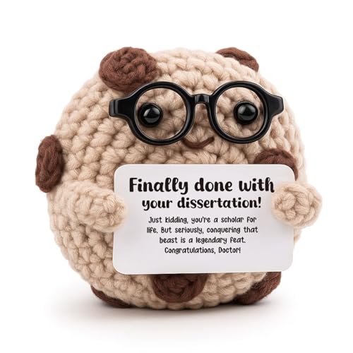 Funny PhD Graduation Gift Dissertation Defense Survivor Keepsake - Finally Done Doctorate & End of PhD Present for Scholar - Academic Humor Desk Decor
