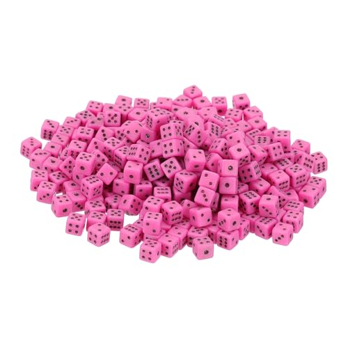 uxcell 300 mini dés 5mm acrylique rose six faces