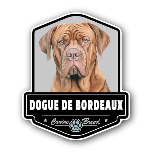 US Decal, Inc. - Dogue De Bordeaux, Dog Breed Badge Style Die Cut Sticker
