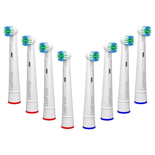 Replacement Brush Heads, Sensitive Gum Care Electric Toothbrush Heads - Guarantee a beautiful and shining smile (8 Pcs, Red + Blue)