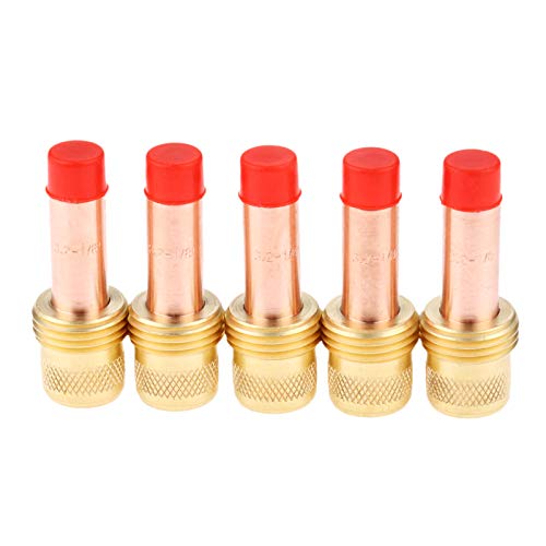 Mtsooning 45V27 Gas Lens Collet Body for WP-17/18/26 TIG Welding Torch, 1/8" 3.2mm TIG Welding Accessories(5PCS)