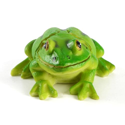 Image of Saim Aquarium Small Frog Air Bubbler Decorations Resin Animal Funny Frog Sculptures Aerating Action Frog Ornament, Oxygen Bubble Resin Crafts for Aquarium Fish Tank Decor, Green