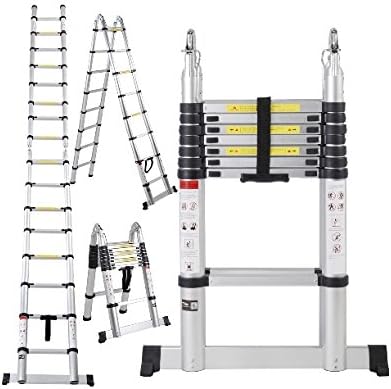 16.5FT Aluminum Telescoping Telescopic Extension Ladder Tall Multi Purpose Ship from USA